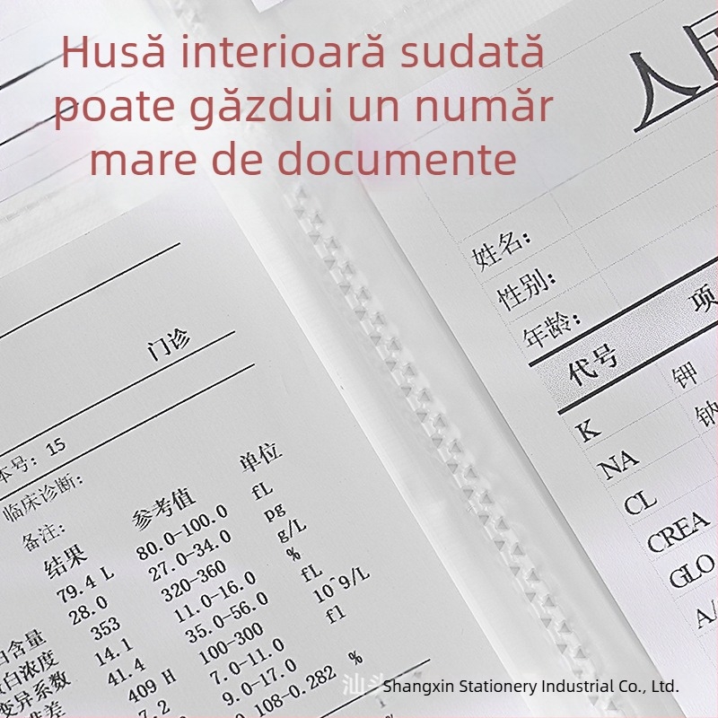 Organizator pentru evidențe de sarcină și prenatal, dosar A4/A5, păstrare rapoarte de ecografie