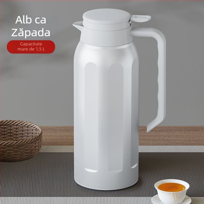 Termos 1,5 L, izolaţie în vid, interior din oțel inoxidabil 304, portabil pentru casă și călătorii