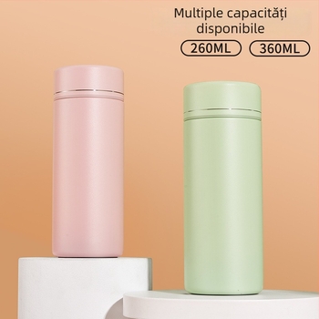 Cană termoizolantă compactă pentru femei, recipient mini portabil din oțel inoxidabil 316L