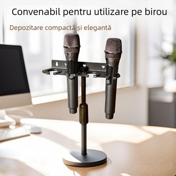 Tavă de perete pentru microfoane – suport multifuncțional anti vibrații pentru microfoane cu fir și fără fir