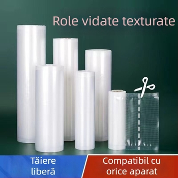 Sac vacuum pentru cârnați, cu textură în plasă, pungă de comprimare pentru extragerea aerului, prospețime păstrată, pungă pe rolă pentru uz casnic