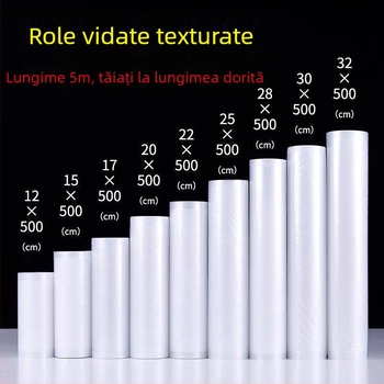 Sac vacuum pentru cârnați, cu textură în plasă, pungă de comprimare pentru extragerea aerului, prospețime păstrată, pungă pe rolă pentru uz casnic