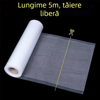Sac vacuum pentru cârnați, cu textură în plasă, pungă de comprimare pentru extragerea aerului, prospețime păstrată, pungă pe rolă pentru uz casnic