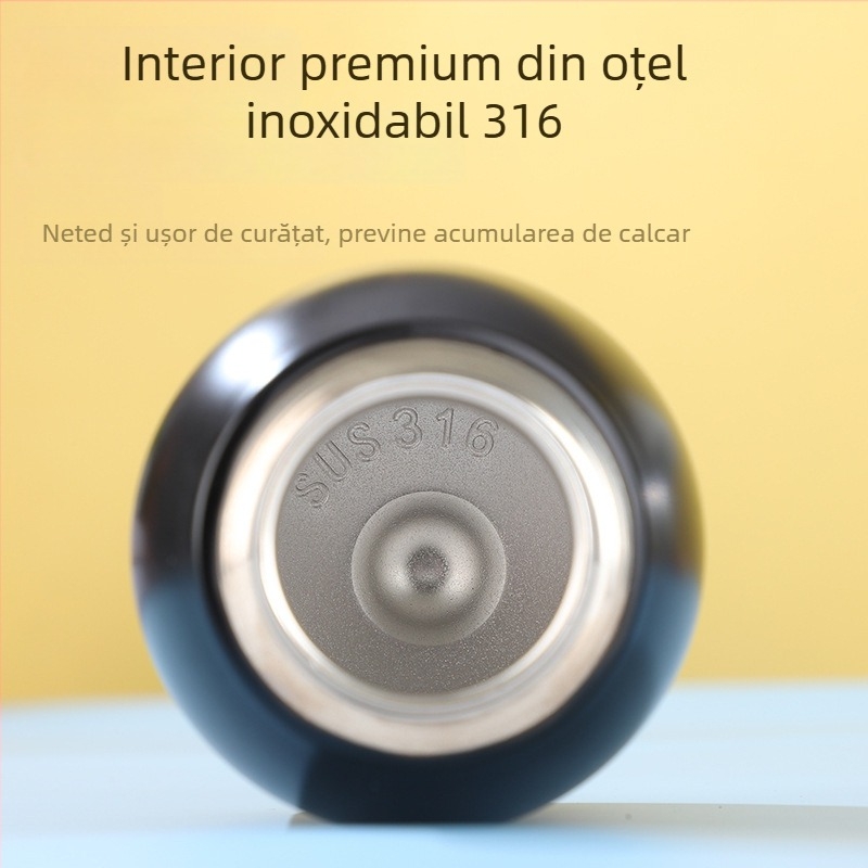 Termos din oțel inoxidabil 316, mini, design drăguț, pentru elevi, portabil, pentru exterior