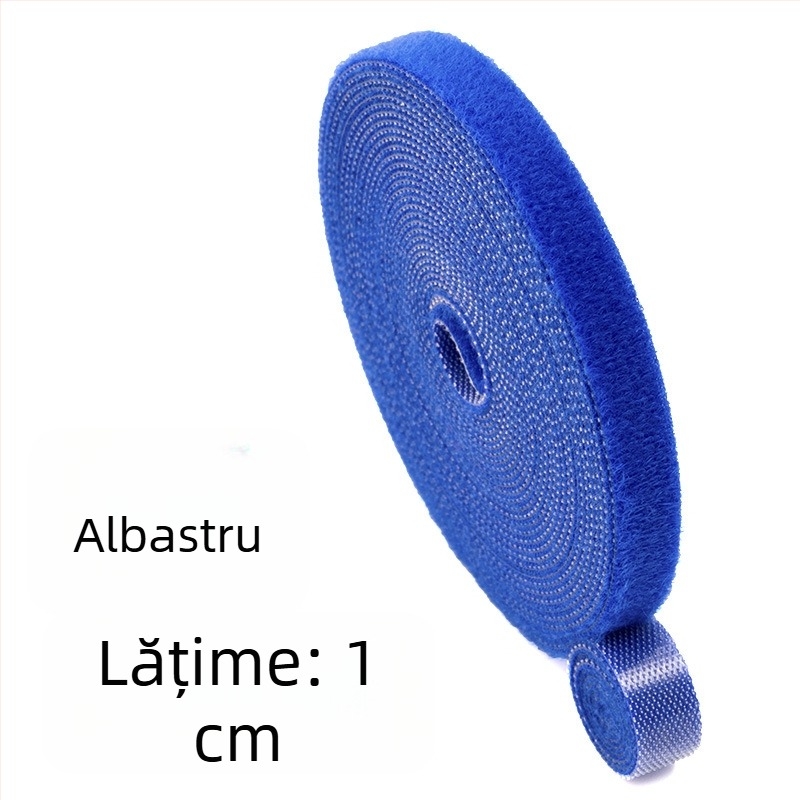 Bandă Velcro autoadezivă, cu două fețe, pentru cabluri optice și de date