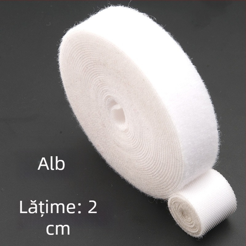 Bandă Velcro autoadezivă, cu două fețe, pentru cabluri optice și de date