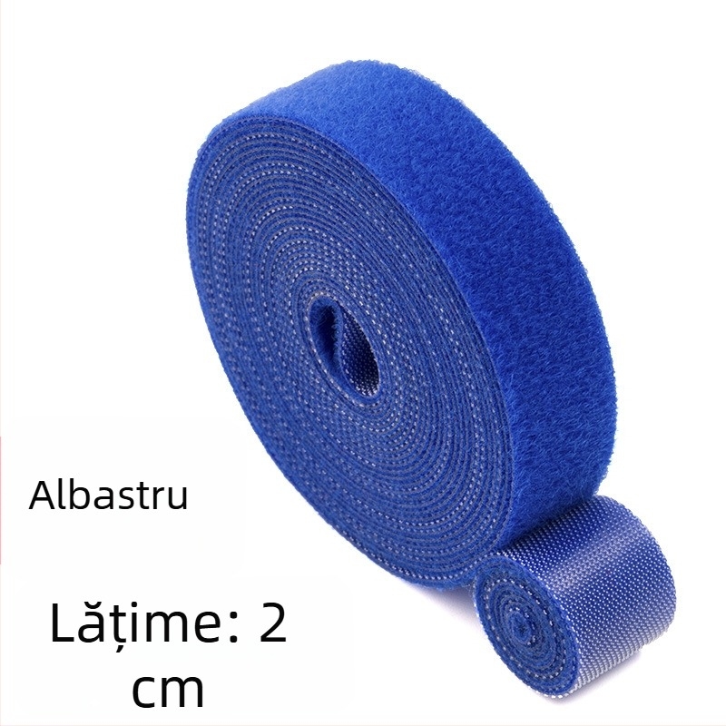 Bandă Velcro autoadezivă, cu două fețe, pentru cabluri optice și de date