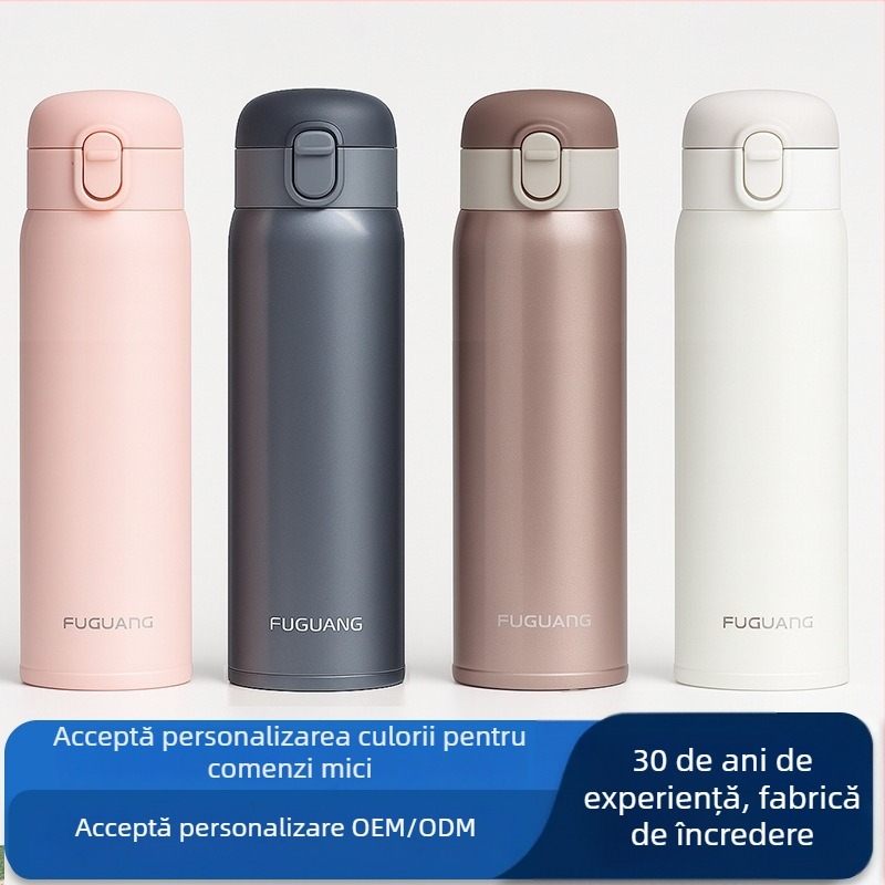 Rich Light Termos, Cană de Mari Dimensiuni, Carcasă din Oțel Inoxidabil 304, Interior din 316, Capac cu Deschidere, Logo Personalizat