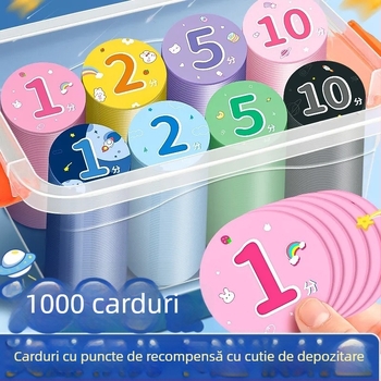 Carduri de puncte pentru recompensarea învățării de către profesorul de acasă, răscumpărare de puncte în clasă și carduri de dorințe pentru elevi