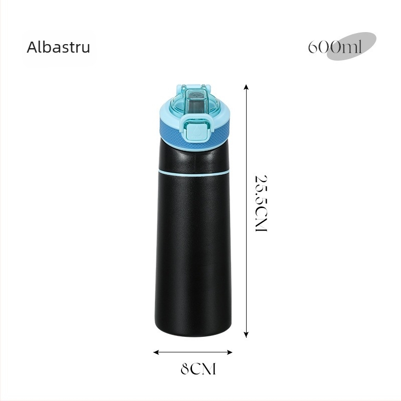 Cană izolantă nouă, jucăușă, cu pai, interior din oțel inoxidabil 316, portabilă