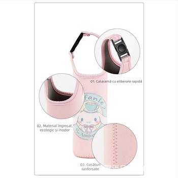 Husă izolantă pentru cană cu curea crossbody