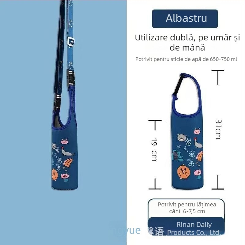 Husă izolantă pentru cană cu curea crossbody