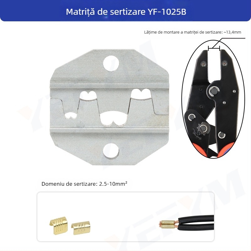 YF Clește crimpare cablu – modul cap de gură pentru crimpare terminale