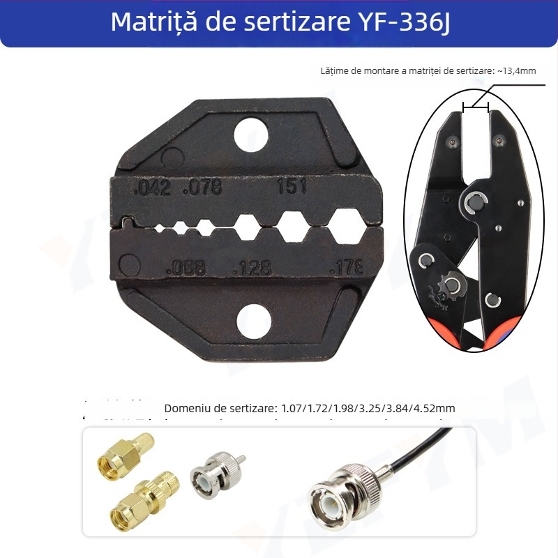 YF Clește crimpare cablu – modul cap de gură pentru crimpare terminale