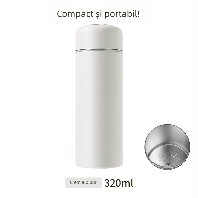 Termos mini minimalist din oțel inoxidabil 316, portabil, recipient mic pentru apă, cadou personalizabil