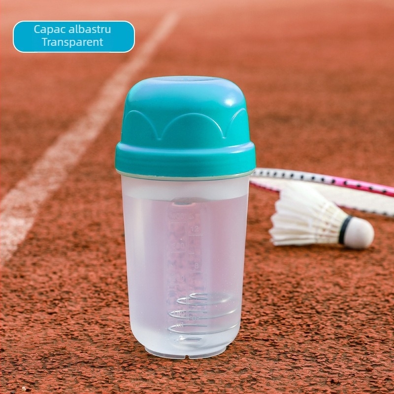 Cana shaker de 500 ml, design color complet – pentru pudra proteică și milkshake, recipient de amestec, plastic imprimabil cu logo
