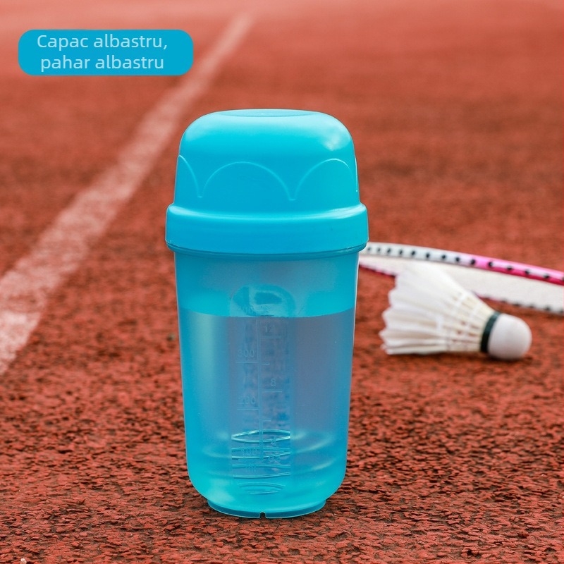 Cana shaker de 500 ml, design color complet – pentru pudra proteică și milkshake, recipient de amestec, plastic imprimabil cu logo