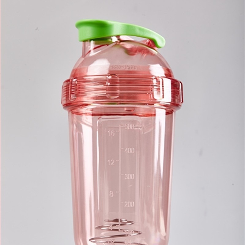 Shaker cu banană pentru amestecarea pulberii de proteine și milkshake, cu scară de măsurare, capacitate mare, din plastic, portabil, fără scurgeri