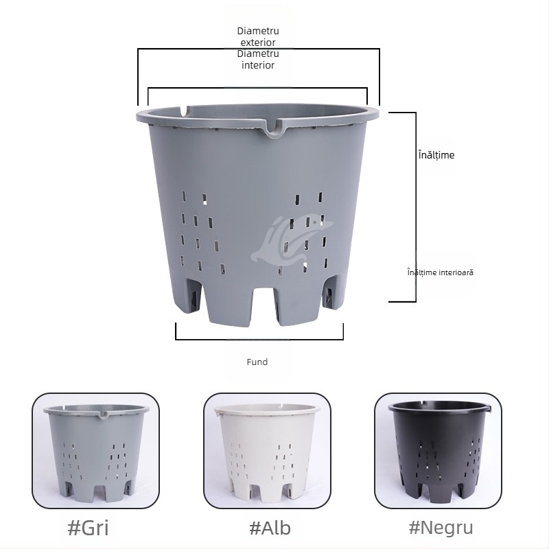 Ghiveci special pentru cultivarea afinei, din plastic, rășină îngroșată, pătrat, controlul rădăcinilor, respirabil, pentru plante verzi și flori, disponibil în dimensiuni mari, medii și mici.