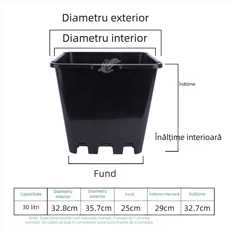 Ghiveci special pentru cultivarea afinei, din plastic, rășină îngroșată, pătrat, controlul rădăcinilor, respirabil, pentru plante verzi și flori, disponibil în dimensiuni mari, medii și mici.