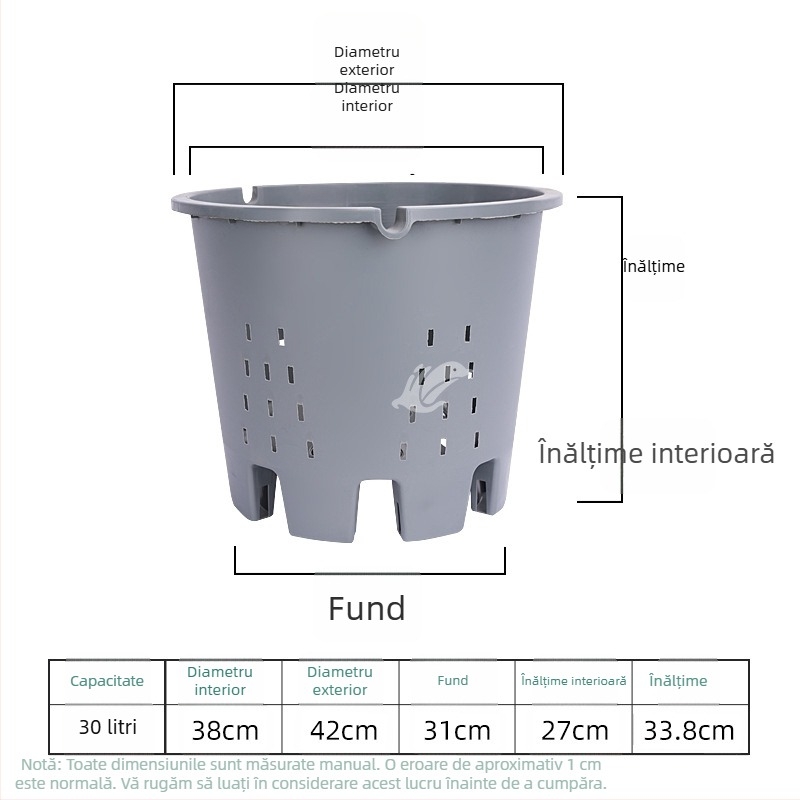 Ghiveci special pentru cultivarea afinei, din plastic, rășină îngroșată, pătrat, controlul rădăcinilor, respirabil, pentru plante verzi și flori, disponibil în dimensiuni mari, medii și mici.