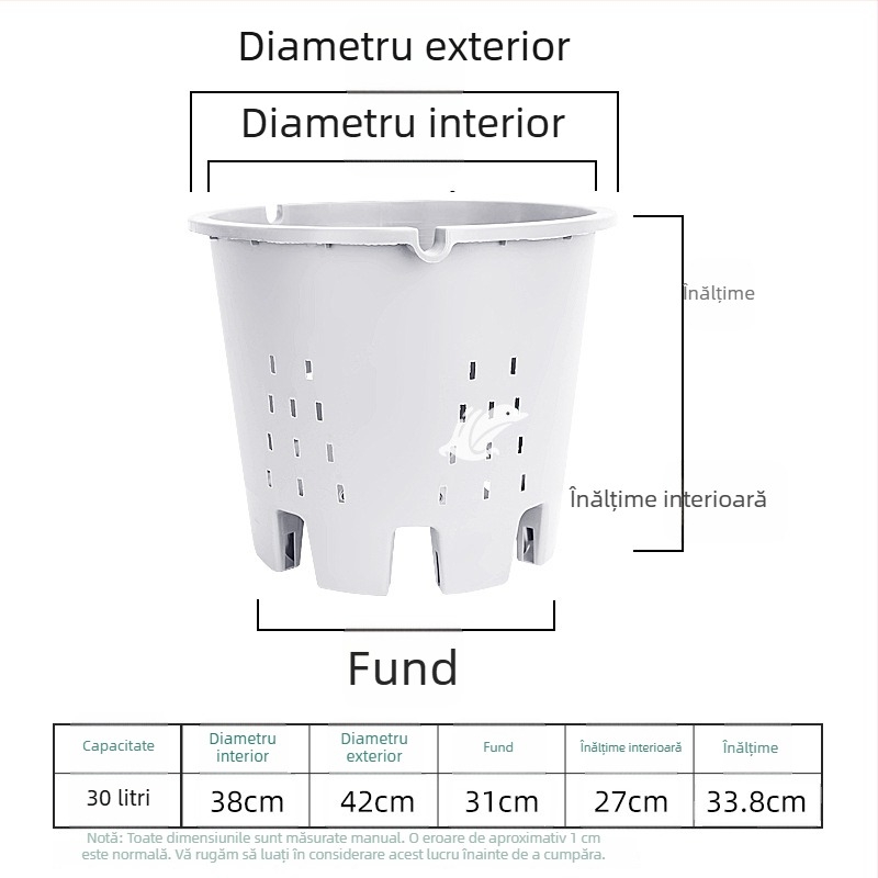 Ghiveci special pentru cultivarea afinei, din plastic, rășină îngroșată, pătrat, controlul rădăcinilor, respirabil, pentru plante verzi și flori, disponibil în dimensiuni mari, medii și mici.