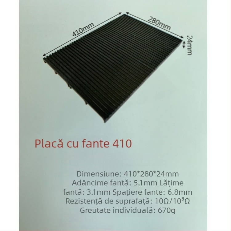 Placă cu slot anti-static din PP pentru rack PCB turnover, cu suporturi superioare și inferioare ale plăcilor (ES-350)