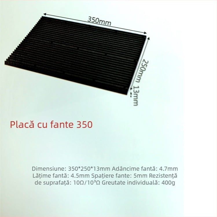 Placă cu slot anti-static din PP pentru rack PCB turnover, cu suporturi superioare și inferioare ale plăcilor (ES-350)