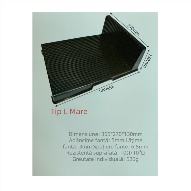 Placă cu slot anti-static din PP pentru rack PCB turnover, cu suporturi superioare și inferioare ale plăcilor (ES-350)