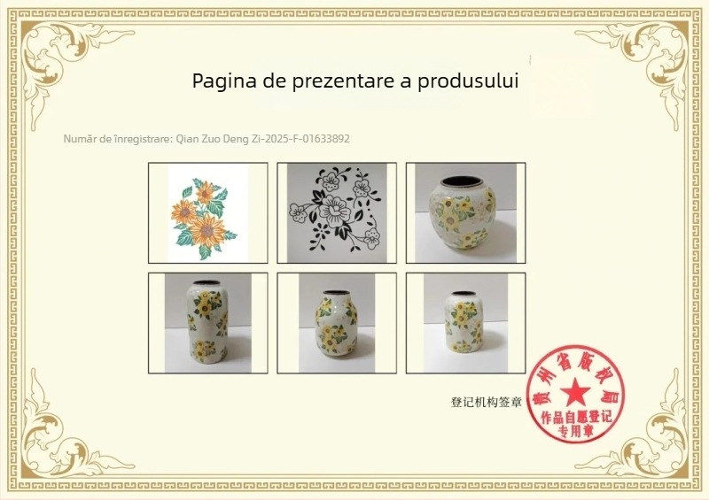 Vază ceramică cu glazură craquelată, stil american de țară, gură mică, pentru flori proaspete, decor retro pentru living, stil neo-chinezesc