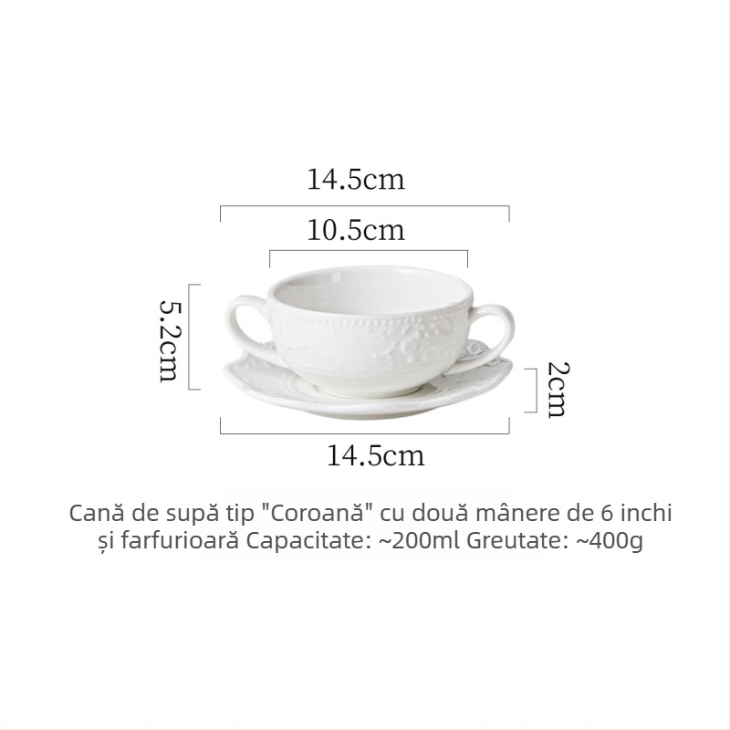 Bol ceramic alb pentru uz casnic, bol pentru orez și supă, stil Nordic minimalist