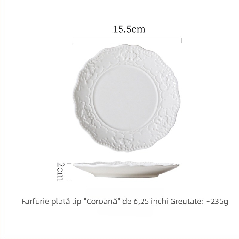 Bol ceramic alb pentru uz casnic, bol pentru orez și supă, stil Nordic minimalist
