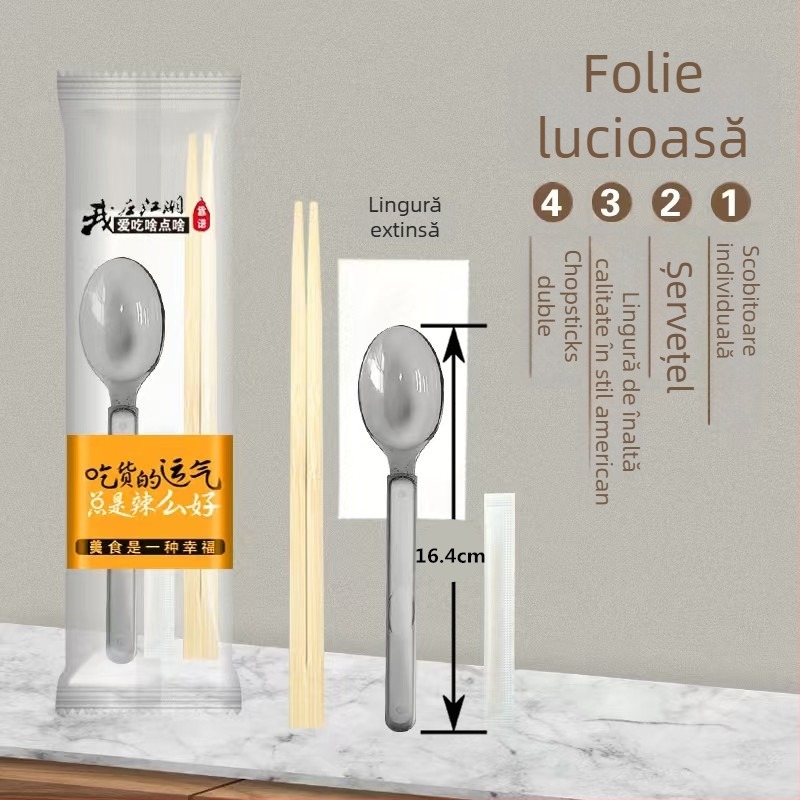 Bețișoare de unică folosință din bambus, ambalate individual sau la pachet, pentru hoteluri, catering și fast-food.