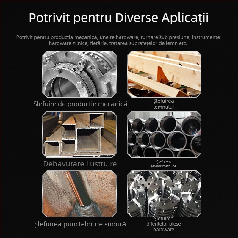 Bandă abrazivă pentru șlefuire și polizare, corund maro, dimensiuni 330×10 mm și 520×20 mm, pentru metal și lemn