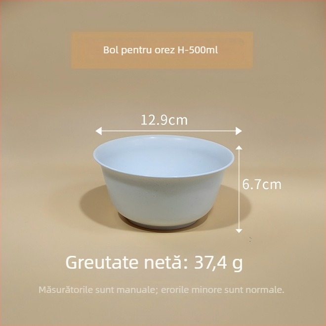 Vas de unică folosință din coajă de orez, 350 ml, pereți îngroșați, potrivit pentru supă