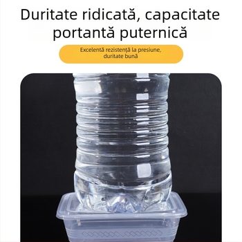 Cutie de take-out dreptunghiulară, din plastic transparent, de calitate alimentară, 300 buc