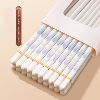Bețișoare ceramice Jingdezhen, rezistente la umezeală și mucegai, antibacteriale, netoxice, pot fi sterilizate la temperaturi înalte, ușor de curățat, în cutie cadou premium