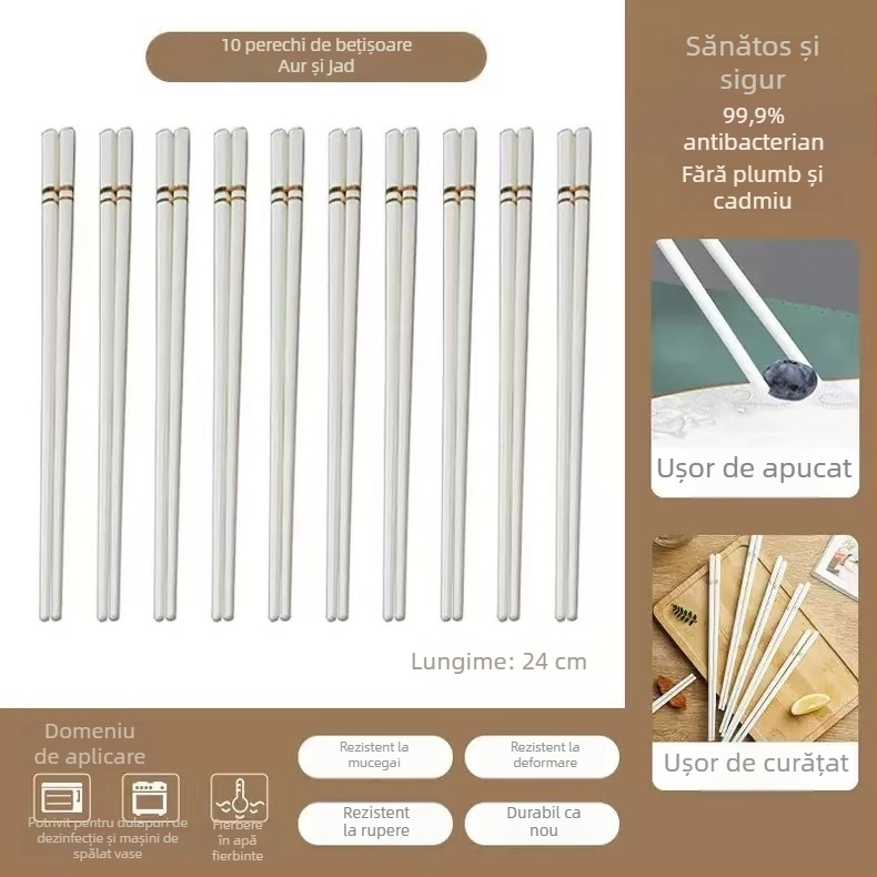 Bețișoare ceramice Jingdezhen, rezistente la umezeală și mucegai, antibacteriale, netoxice, pot fi sterilizate la temperaturi înalte, ușor de curățat, în cutie cadou premium