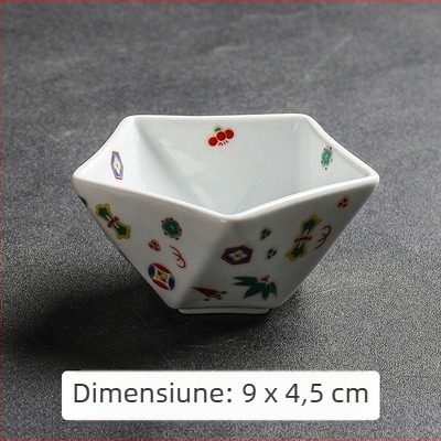 Farfurie ceramice pentru aperitive și bol de sos, bucătărie japoneză, bol mic în formă de stea, farfurie pentru dim sum, farfurie pentru caviar