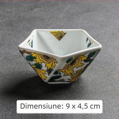 Farfurie ceramice pentru aperitive și bol de sos, bucătărie japoneză, bol mic în formă de stea, farfurie pentru dim sum, farfurie pentru caviar