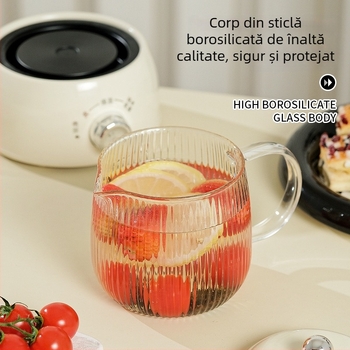 Ceainic electric din sticlă, 600 ml, pentru casă și birou, aparat de preparare a ceaiului și infuzie