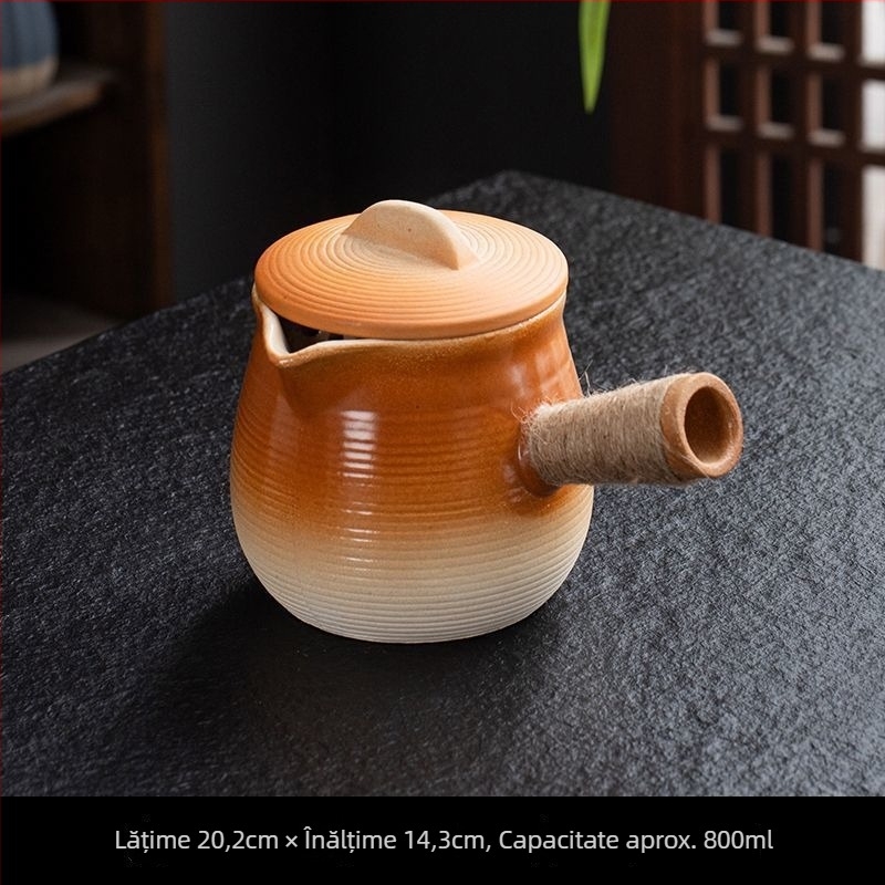 Set ceainic ceramic pentru ceai cu lapte, capacitate mare, pentru plită