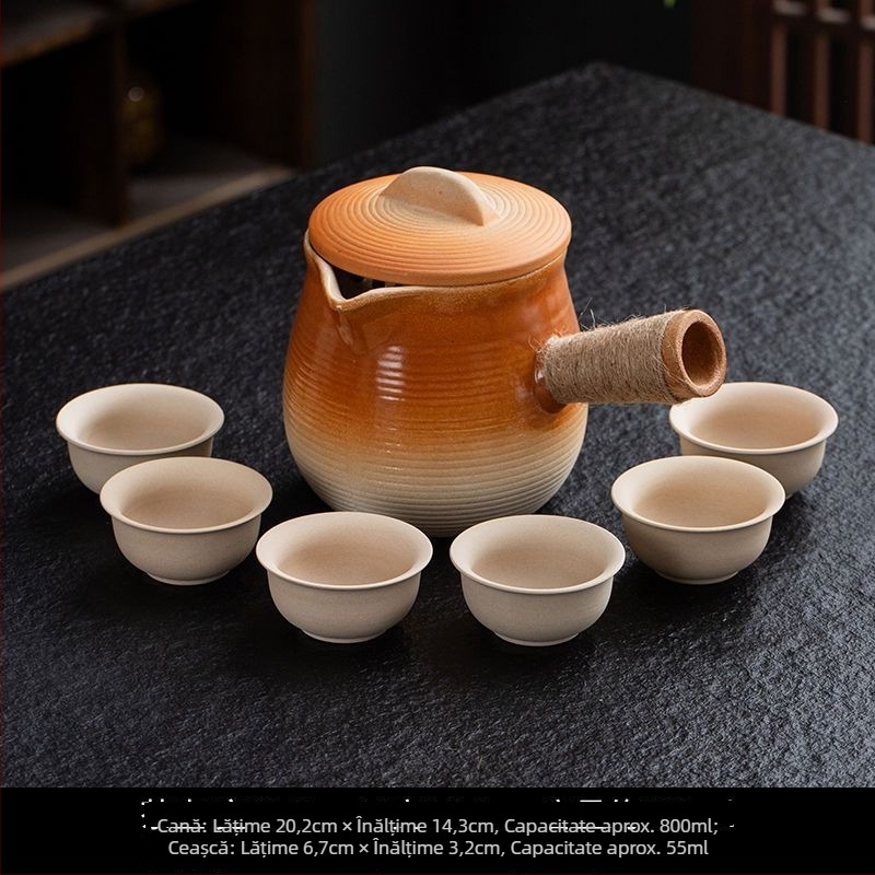 Set ceainic ceramic pentru ceai cu lapte, capacitate mare, pentru plită