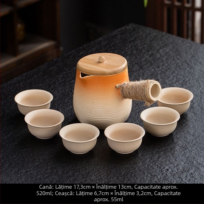 Set ceainic ceramic pentru ceai cu lapte, capacitate mare, pentru plită