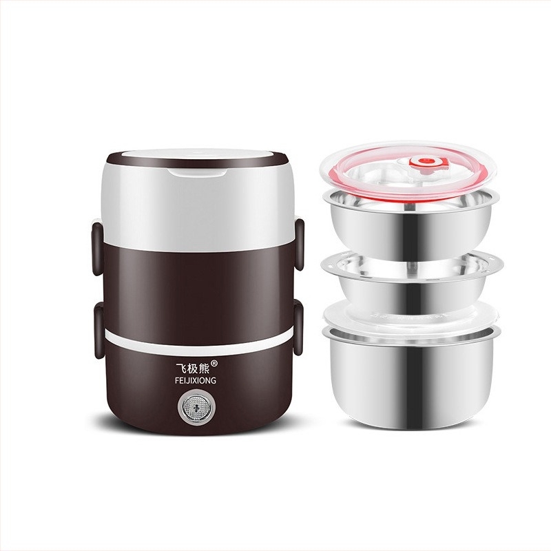 Cutie electrică pentru prânz cu izolație dublă, design compact mini, încălzire și menținerea temperaturii, liner din oțel inoxidabil, capacitate 1,3–1,5 L