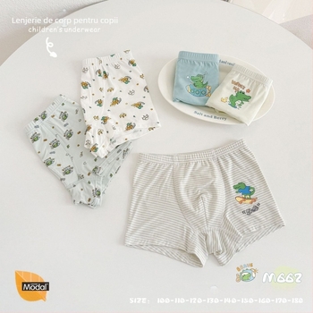 FOB Valley Bear Boxeri pentru copii din modal – fără cusături, 95% modal, 3–8 ani (100–140 cm)