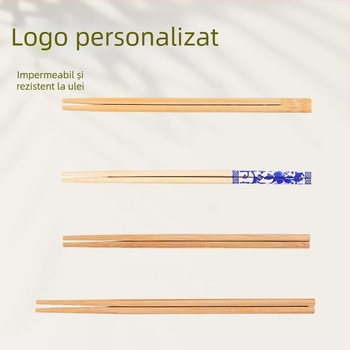 Bețișoare de unică folosință din bambus cu imprimare de logo de înaltă calitate, finisaj carbonizat, ambalate individual pentru restaurante de tip take-out, barbecue, tavernă și hot pot