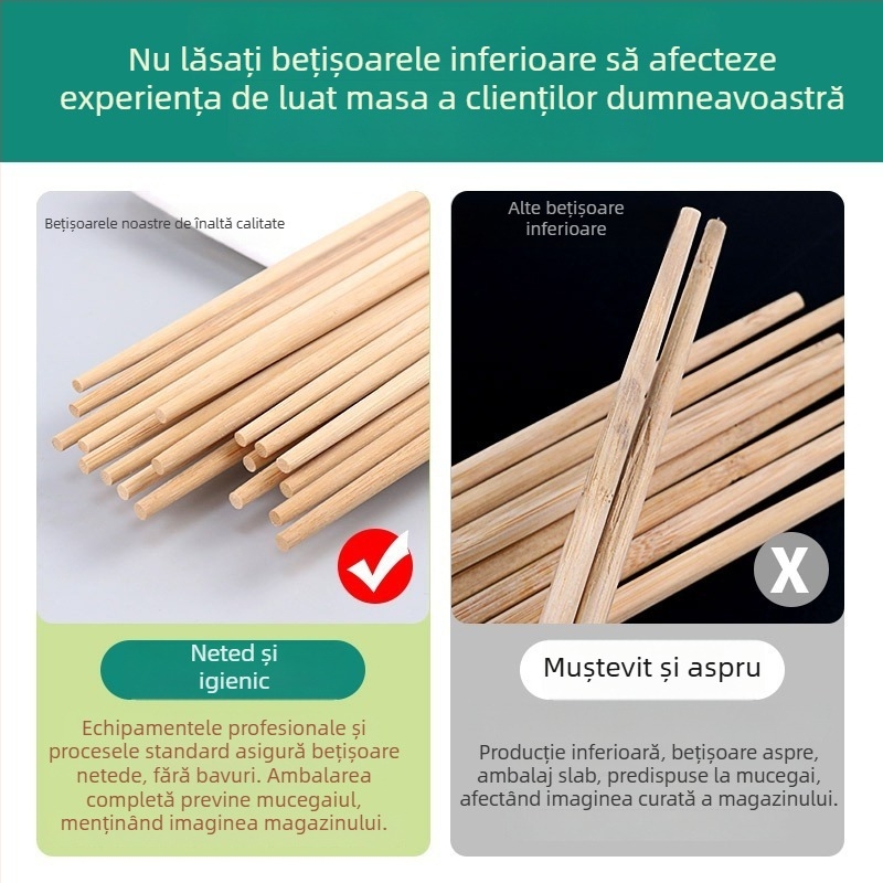 Bețișoare de unică folosință din bambus cu imprimare de logo de înaltă calitate, finisaj carbonizat, ambalate individual pentru restaurante de tip take-out, barbecue, tavernă și hot pot