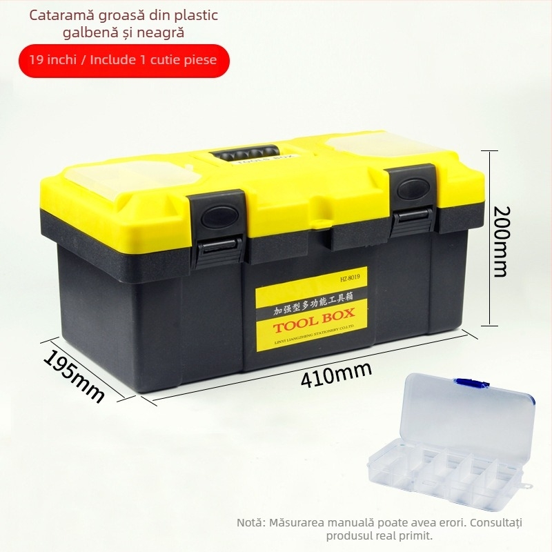 Cutie de unelte portabilă din ABS, plastic, multifuncțională pentru reparații auto