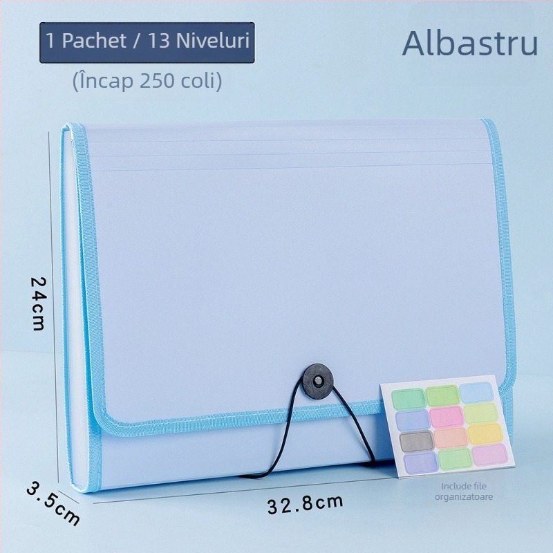 Organizator A4 pentru foi de teste și fișiere de învățare, husă de cărți, dosar acordeon pentru elevi